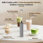 Rechargeable Handheld Milk Frother with 5 Heads