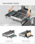 SONGMICS Expandable Stainless Steel Dish Drying Rack