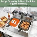 12L Electric Deep Fryer with Timer & Basket