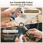 Rechargeable Handheld Milk Frother with 5 Heads