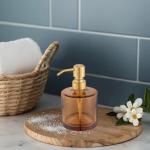 Pirooso Gold Glass Soap Dispenser for Kitchen & Bath
