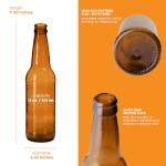 12oz Amber Glass Beer Bottles - 24 Pack