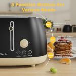 Retro 4-Slice Stainless Steel Toaster with Wide Slots