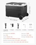 VEVOR 12V Portable Car Refrigerator with Wheels