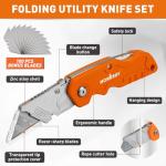 20-Pack Heavy-Duty Folding Utility Knife Set