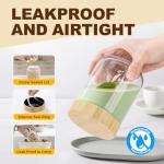 2 Pack 16oz Glass Jars with Bamboo Lids