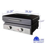 Portable 23-Inch Propane Tabletop Griddle with Cover
