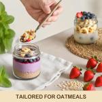 2 Pack 16oz Glass Jars with Bamboo Lids