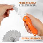 20-Pack Heavy-Duty Folding Utility Knife Set