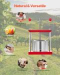VEVOR Manual Fruit Wine Press with 2 Barrels