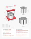 VEVOR Manual Fruit Wine Press with 2 Barrels