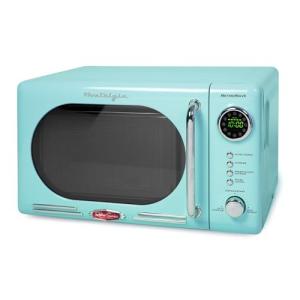 Aqua Retro 0.7 Cu. ft. Countertop Microwave Oven