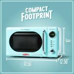 Aqua Retro 0.7 Cu. ft. Countertop Microwave Oven