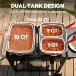 Outdoor Propane Deep Fryer with Movable Cart