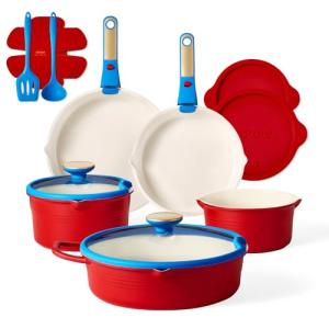 CAROTE 17-Piece Non-Stick Titanium Cookware Set