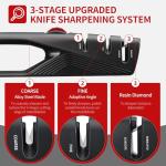 3-Stage Precision Knife Sharpener for All Blades