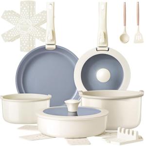 Ammeloo 18-Piece Non-Stick Ceramic Cookware Set