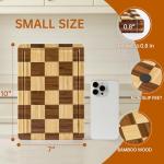 Checkered Bamboo Cutting Board with Juice Groove