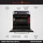 Magic Chef 24" Convection Single Wall Oven, Stainless Steel