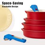 CAROTE 17-Piece Non-Stick Titanium Cookware Set