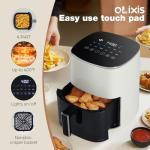 OLIXIS 6QT Square Window Air Fryer 12-in-1