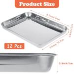 12-Pack Nonstick Stainless Steel Baking Sheets