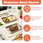 12-Pack Nonstick Stainless Steel Baking Sheets
