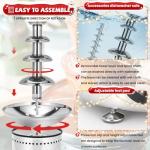 Flyseago 4-Tier Large Chocolate Fondue Fountain