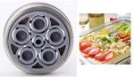 Stainless Steel Manual Pasta Maker with 5 Molds