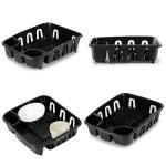 Brevo Dish Drying Rack with Drainboard, Black