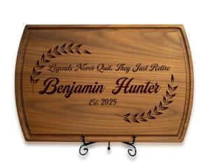 Custom Engraved Retirement Cutting Board Gift