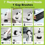 Cordless Electric Spin Scrubber with Extendable Handle