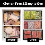 Stackable Organizer Bins for Chest Freezer - 4-Pack