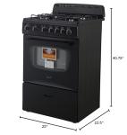 Avanti 24" Compact Gas Range Oven - Black