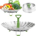 Stainless Steel Vegetable Steamer Basket with Expandable Handle