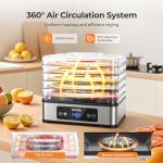 OSTBA 5-Tray Food Dehydrator with Timer & Temp Control