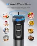 1000W Powerful Immersion Blender with 4 Attachments