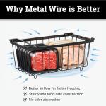 Stackable Organizer Bins for Chest Freezer - 4-Pack