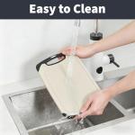 Non-Slip Plastic Cutting Board with Juice Grooves