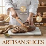 360° Rotatable Blade Wooden Bread Knife