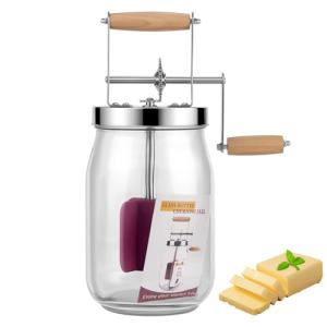 Hand Crank Manual Butter Maker with Mason Jar