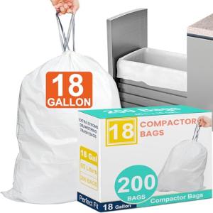 Heavy Duty 18 Gallon Drawstring Trash Bags
