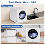 Compact Portable Dishwasher with 6 Wash Programs