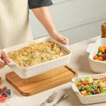 Ceramic Casserole Dish Set for Baking, 3-Piece