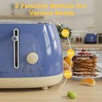 Retro 4-Slice Stainless Steel Toaster with Wide Slots