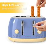 Retro 4-Slice Stainless Steel Toaster with Wide Slots