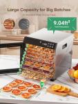 FOHERE 10-Tray Food Dehydrator with Timer and Light