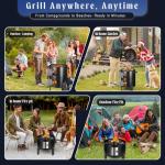 17-Inch 3-in-1 Vertical Charcoal Smoker Grill