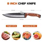Topfeel 8-Inch Damascus Chef Knife with Wooden Handle
