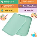 Silicone Craft Mat 24" x 16" - Hot Pink & Green